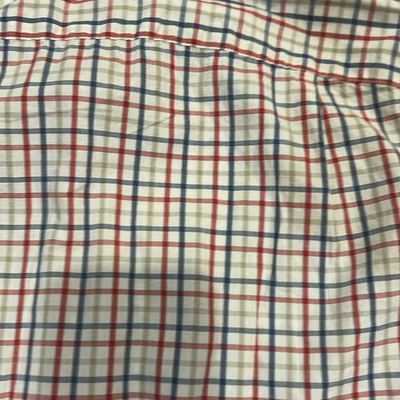 Jcrew‎ men’s red, blue and tan plaid cotton long sleeve button front shirt - Picture 5 of 5